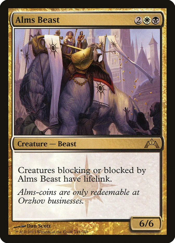2013 Gatecrash Alms Beast rare #141 unlisted card image
