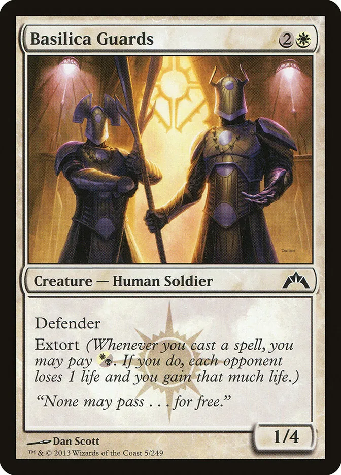 2013 Gatecrash Basilica Guards common #5 unlisted card image