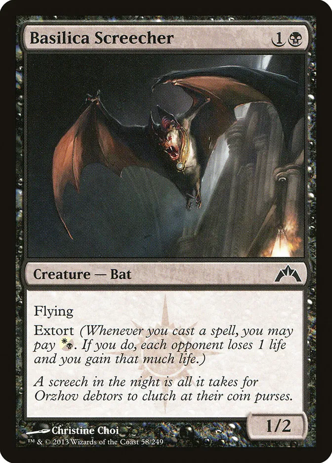 2013 Gatecrash Basilica Screecher common #58 unlisted card image