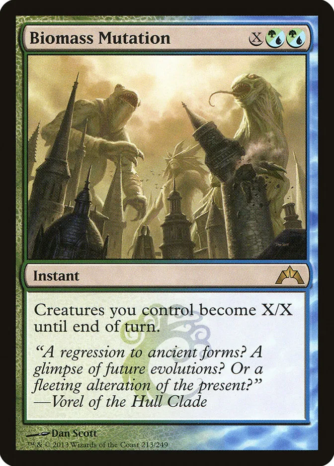 2013 Gatecrash Biomass Mutation rare #213 unlisted card image