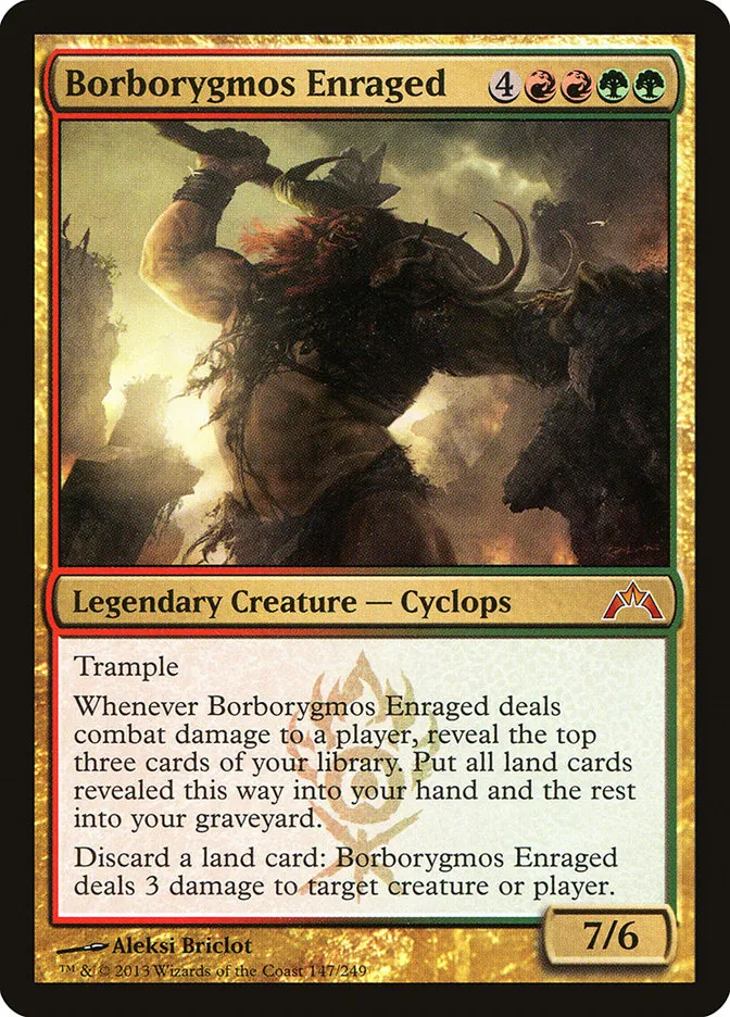 2013 Gatecrash Borborygmos Enraged mythic #147 unlisted card image