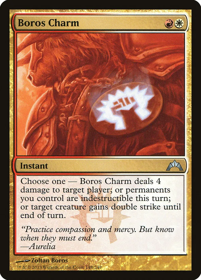 2013 Gatecrash Boros Charm uncommon #148 unlisted card image
