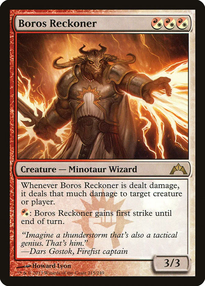 2013 Gatecrash Boros Reckoner rare #215 unlisted card image