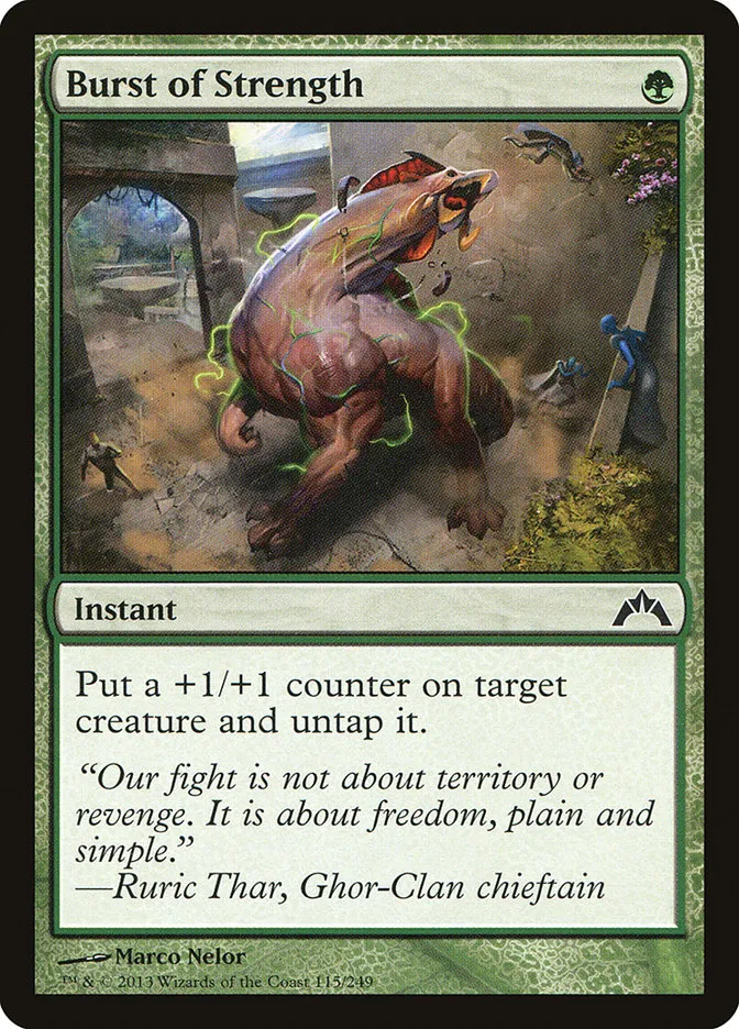 2013 Gatecrash Burst of Strength common #115 unlisted card image