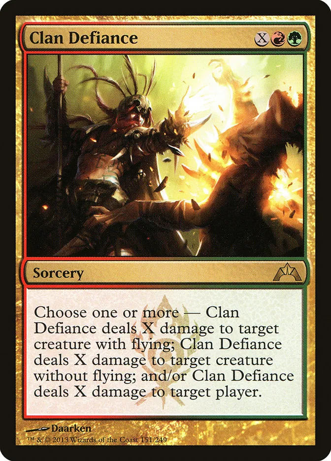 2013 Gatecrash Clan Defiance rare #151 unlisted card image
