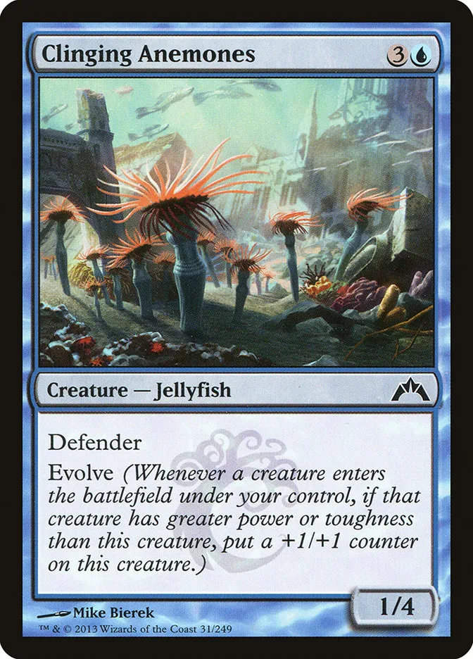 2013 Gatecrash Clinging Anemones common #31 unlisted card image