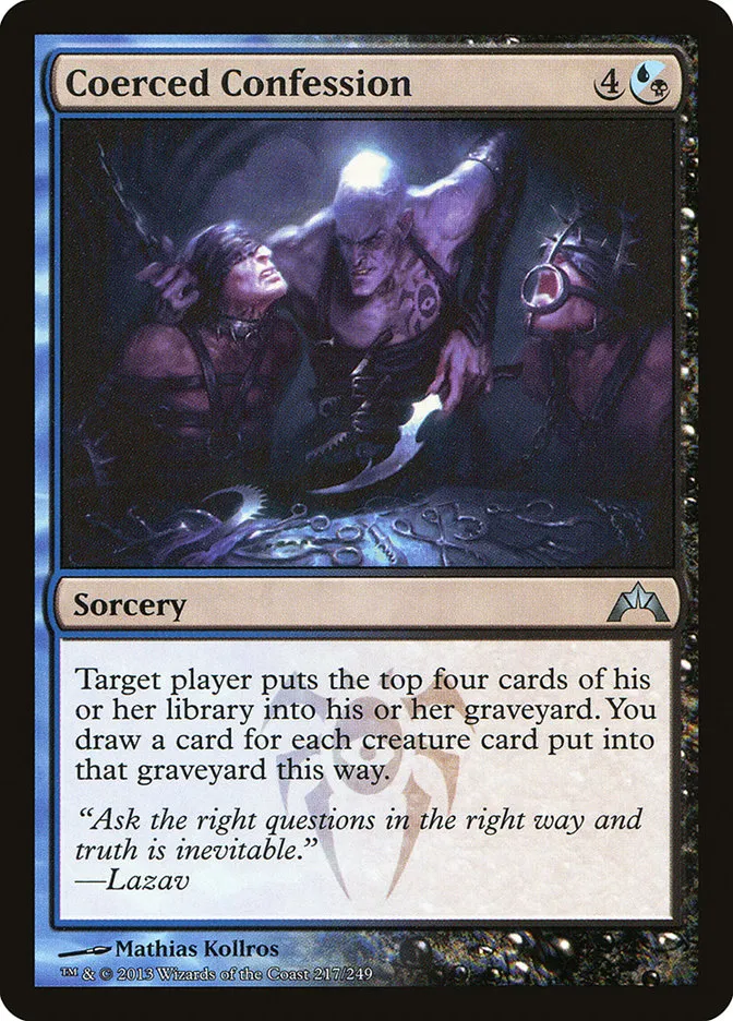 2013 Gatecrash Coerced Confession uncommon #217 unlisted card image