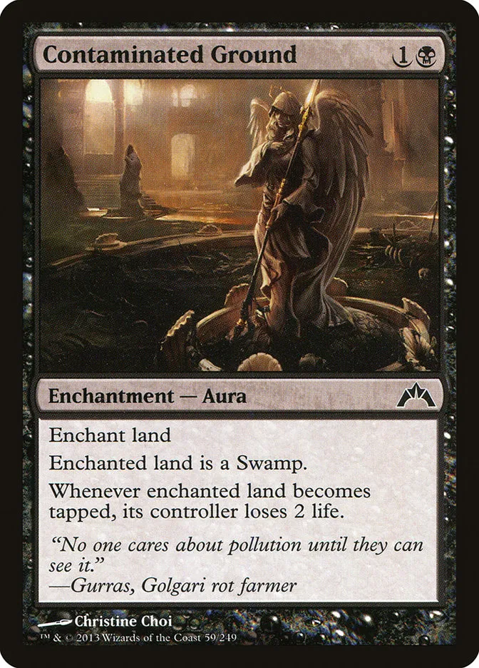 2013 Gatecrash Contaminated Ground common #59 unlisted card image