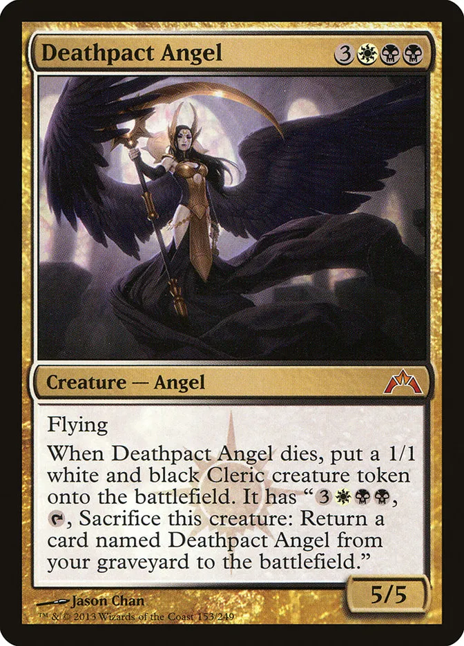 2013 Gatecrash Deathpact Angel mythic #153 unlisted card image
