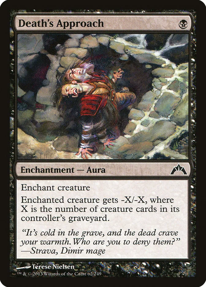 2013 Gatecrash Death's Approach common #62 unlisted card image