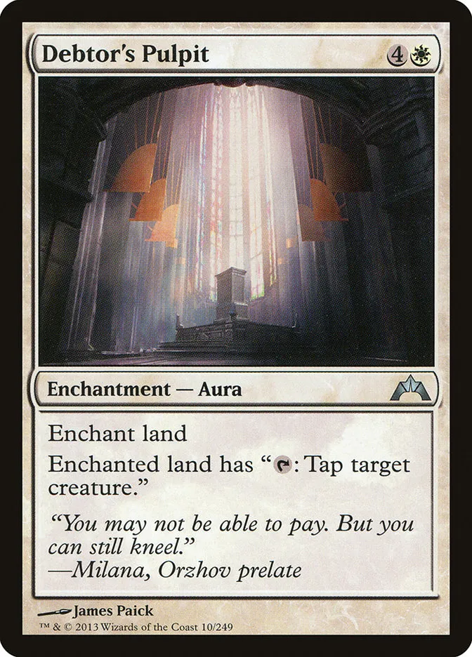 2013 Gatecrash Debtor's Pulpit uncommon #10 unlisted card image
