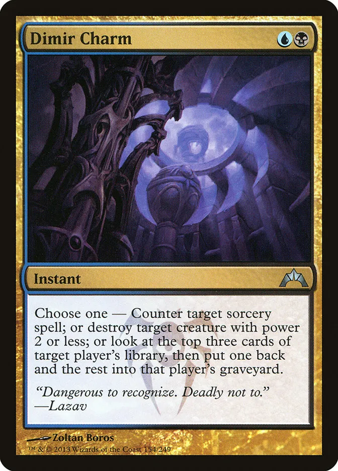 2013 Gatecrash Dimir Charm uncommon #154 unlisted card image