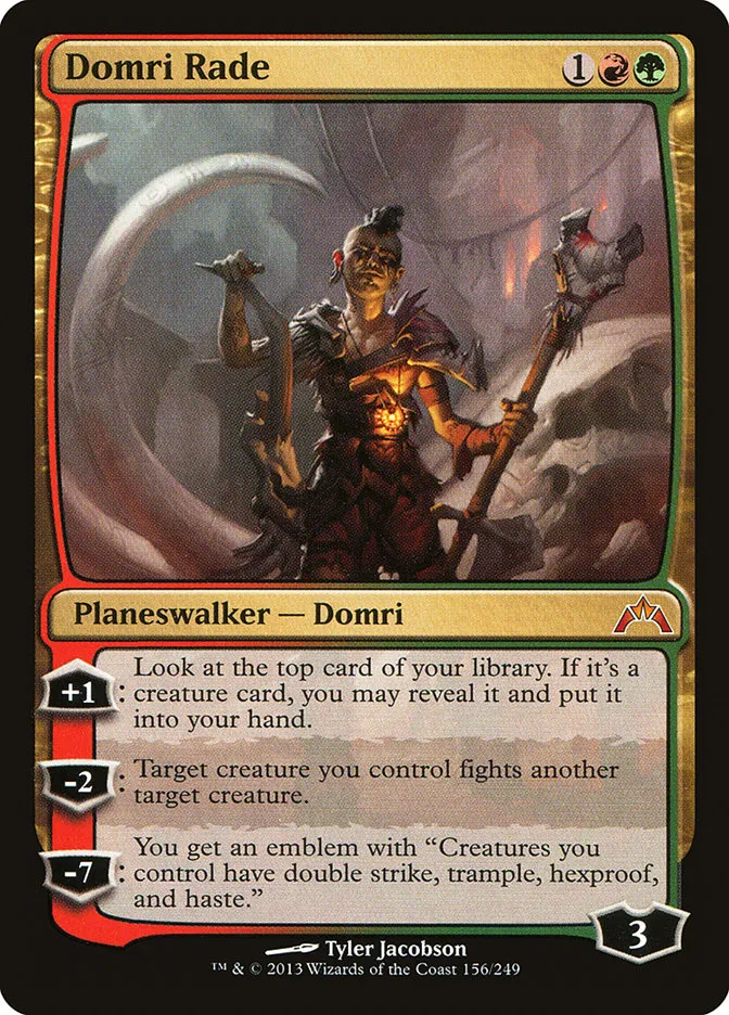 2013 Gatecrash Domri Rade mythic #156 unlisted card image