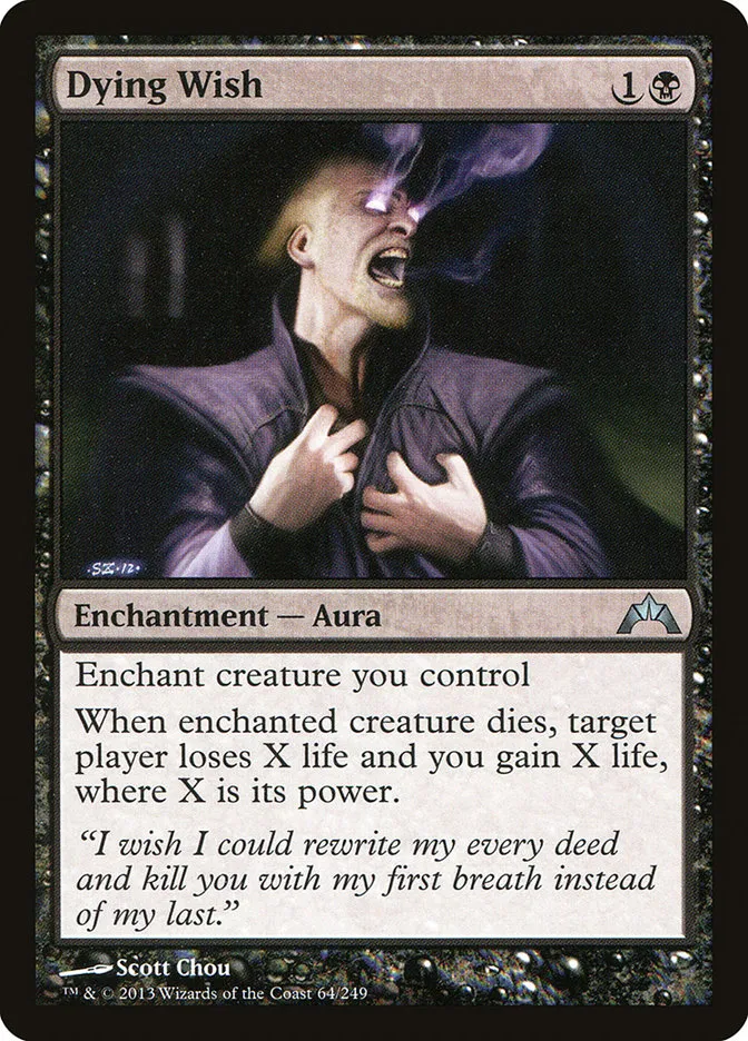 2013 Gatecrash Dying Wish uncommon #64 unlisted card image