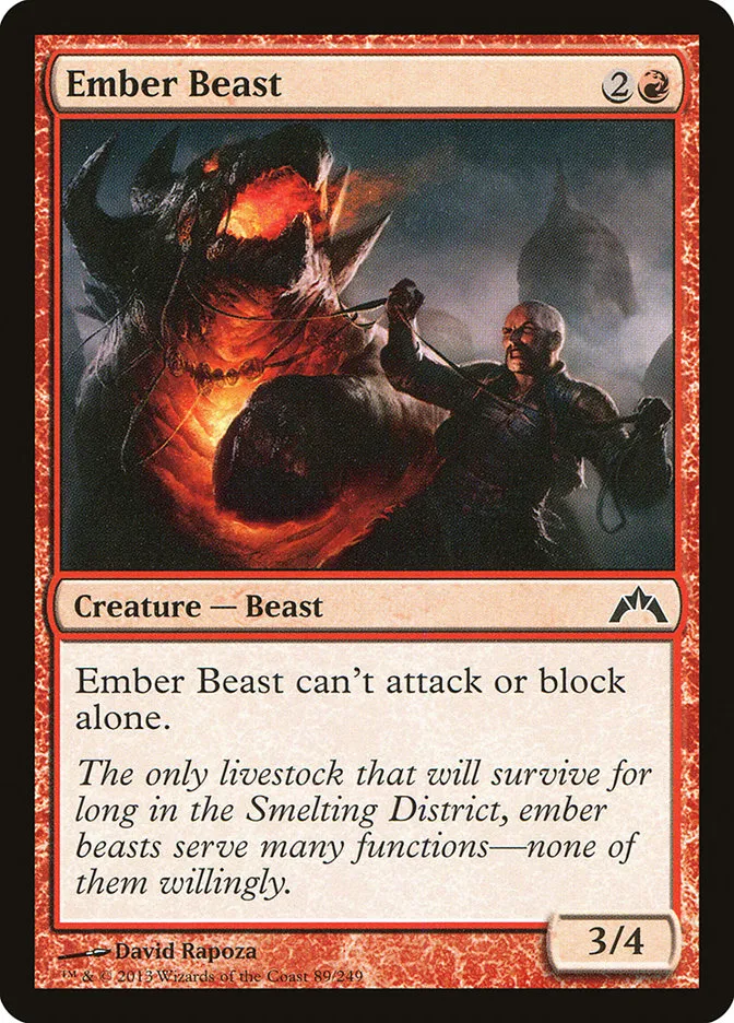 2013 Gatecrash Ember Beast common #89 unlisted card image