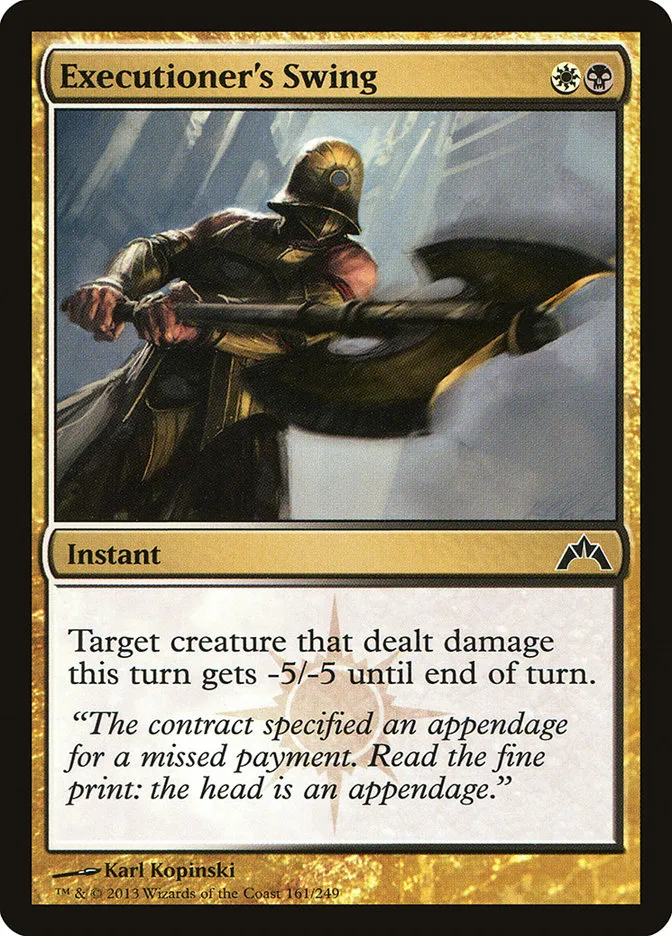 2013 Gatecrash Executioner's Swing common #161 unlisted card image