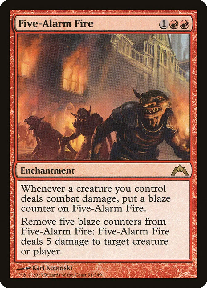 2013 Gatecrash Five-Alarm Fire rare #91 unlisted card image