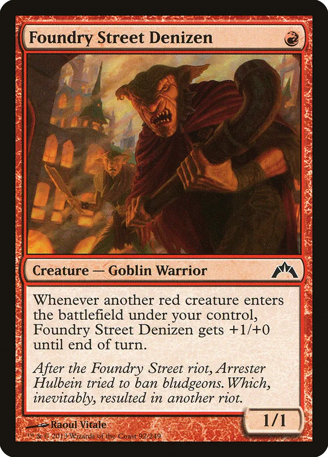 2013 Gatecrash Foundry Street Denizen common #92 unlisted card image