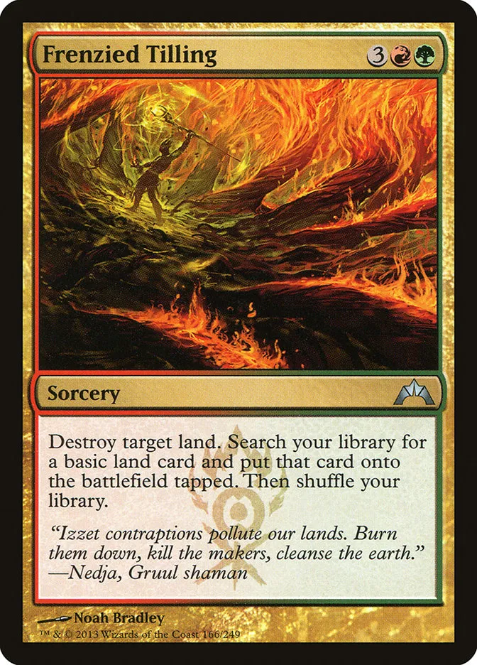 2013 Gatecrash Frenzied Tilling uncommon #166 unlisted card image