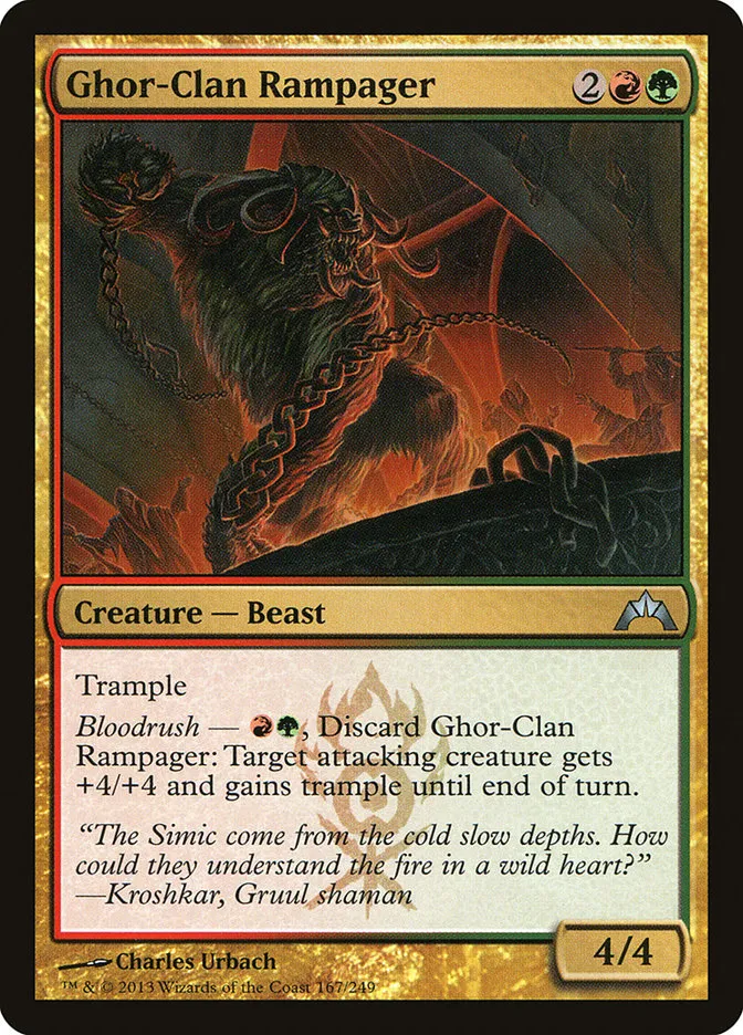 2013 Gatecrash Ghor-Clan Rampager uncommon #167 unlisted card image