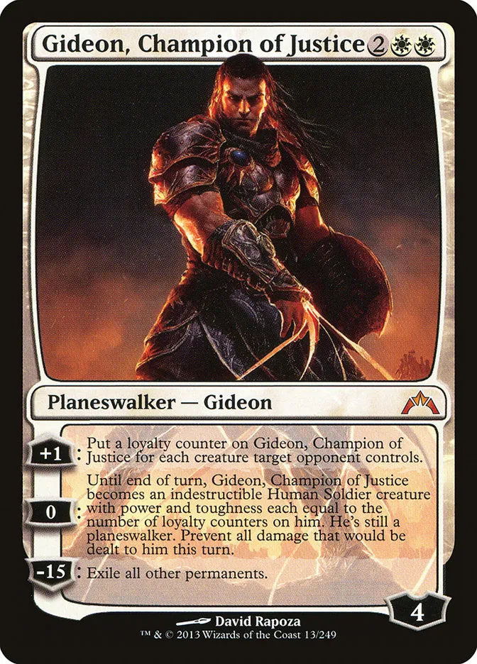 2013 Gatecrash Gideon, Champion of Justice mythic #13 unlisted card image
