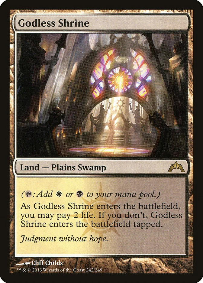 2013 Gatecrash Godless Shrine rare #242 unlisted card image