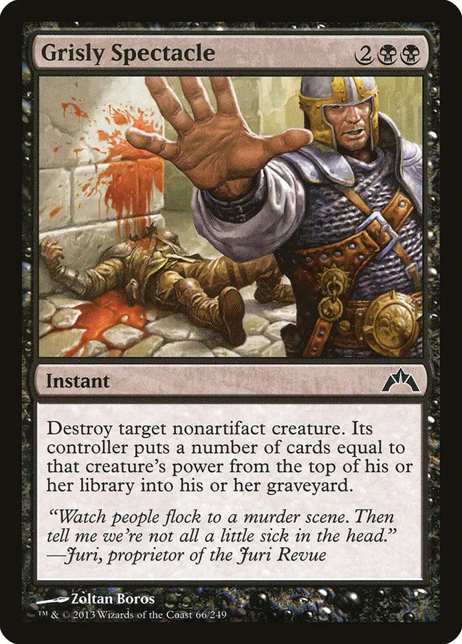 2013 Gatecrash Grisly Spectacle common #66 unlisted card image