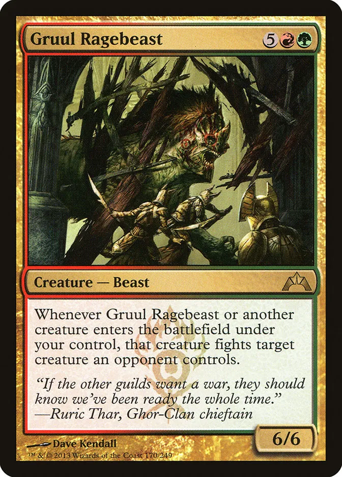 2013 Gatecrash Gruul Ragebeast rare #170 unlisted card image