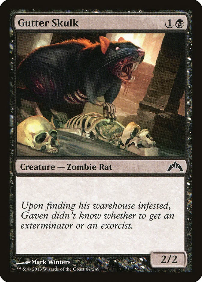 2013 Gatecrash Gutter Skulk common #67 unlisted card image