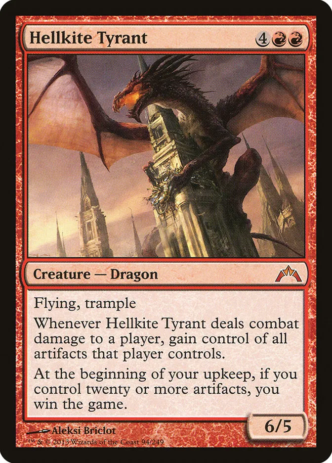 2013 Gatecrash Hellkite Tyrant mythic #94 unlisted card image