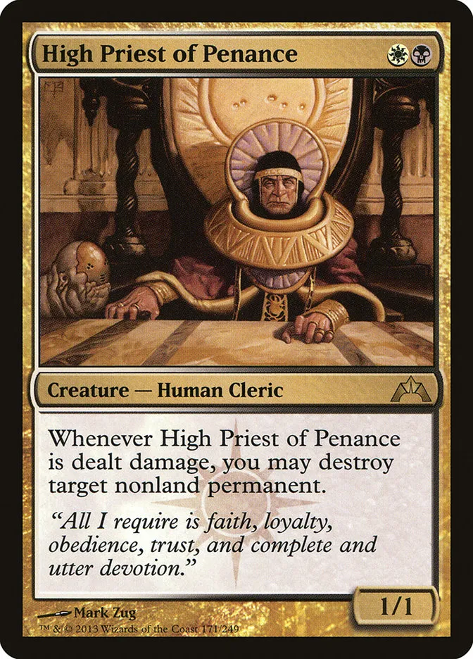 2013 Gatecrash High Priest of Penance rare #171 unlisted card image