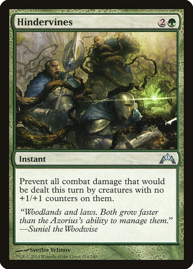 2013 Gatecrash Hindervines uncommon #124 unlisted card image