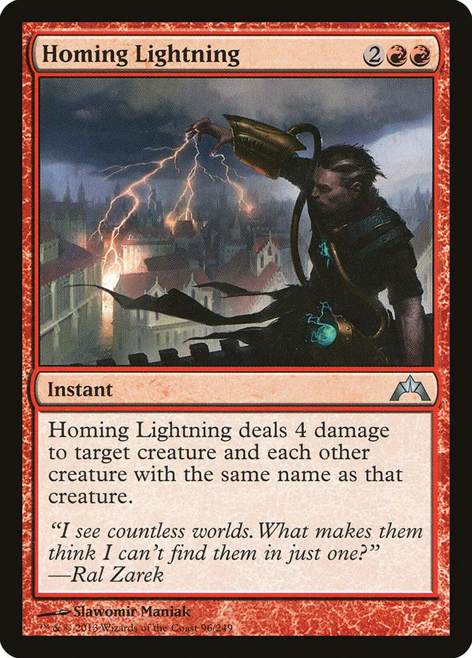 2013 Gatecrash Homing Lightning uncommon #96 unlisted card image