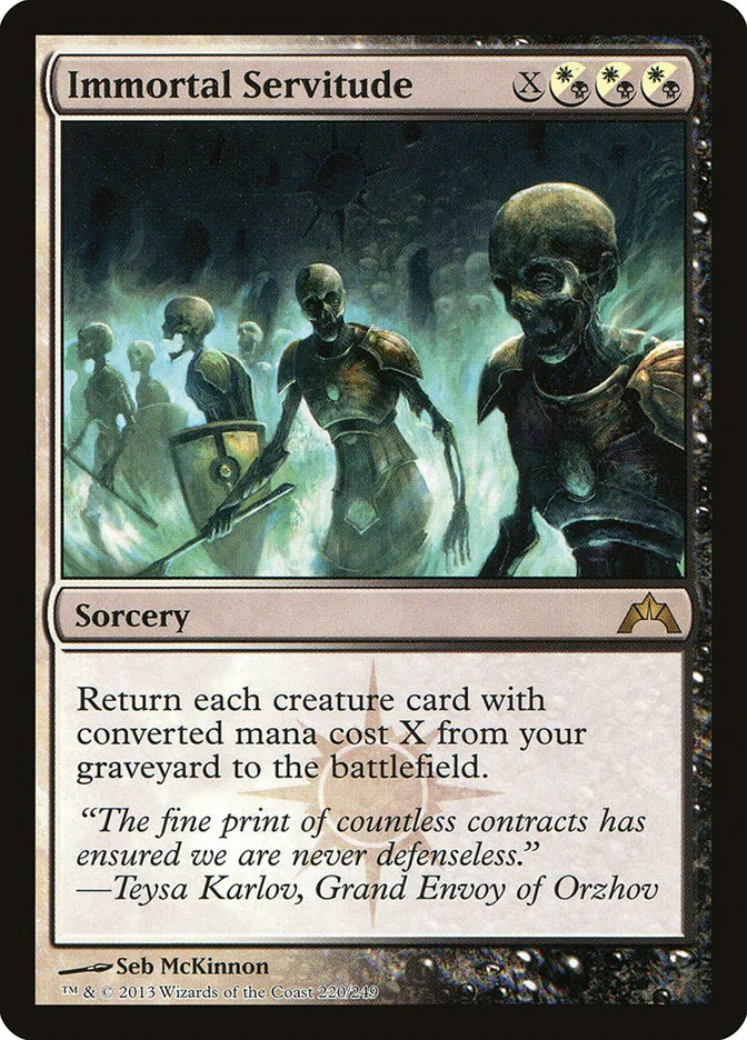 2013 Gatecrash Immortal Servitude rare #220 unlisted card image