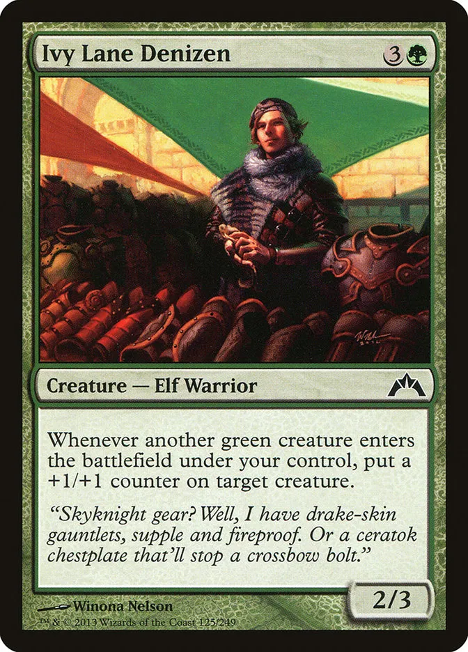 2013 Gatecrash Ivy Lane Denizen common #125 unlisted card image