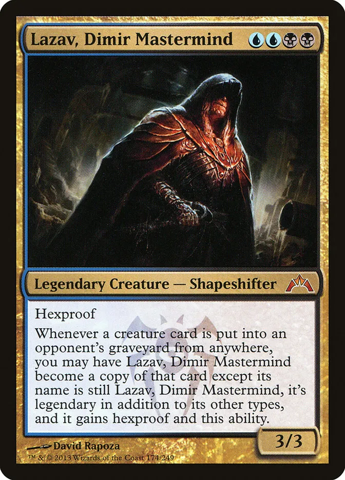 2013 Gatecrash Lazav, Dimir Mastermind mythic #174 unlisted card image
