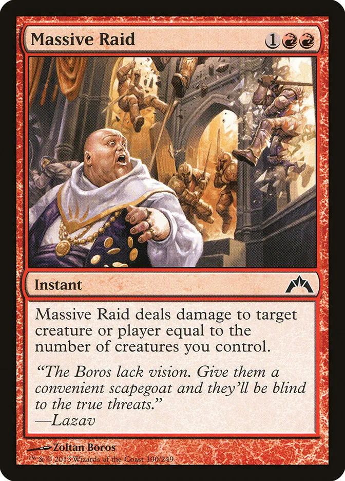 2013 Gatecrash Massive Raid common #100 unlisted card image