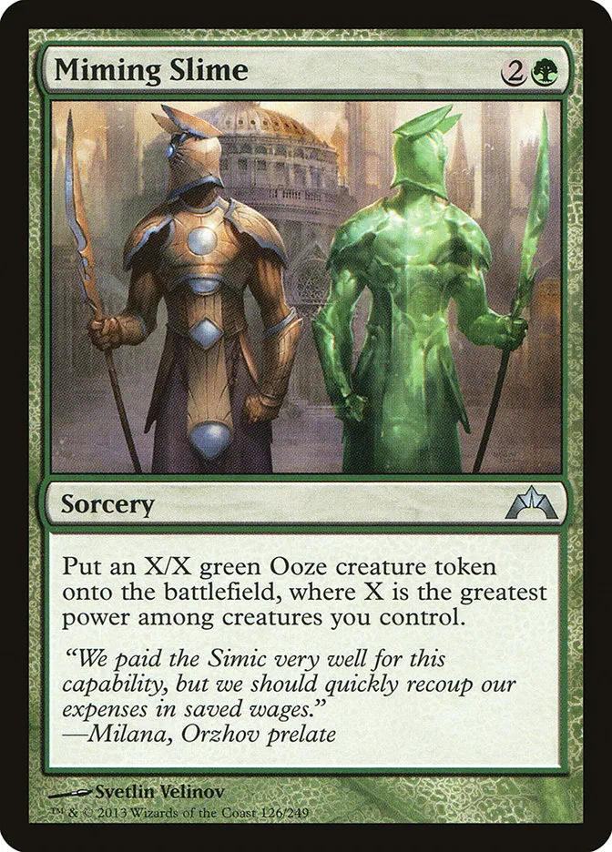 2013 Gatecrash Miming Slime uncommon #126 unlisted card image
