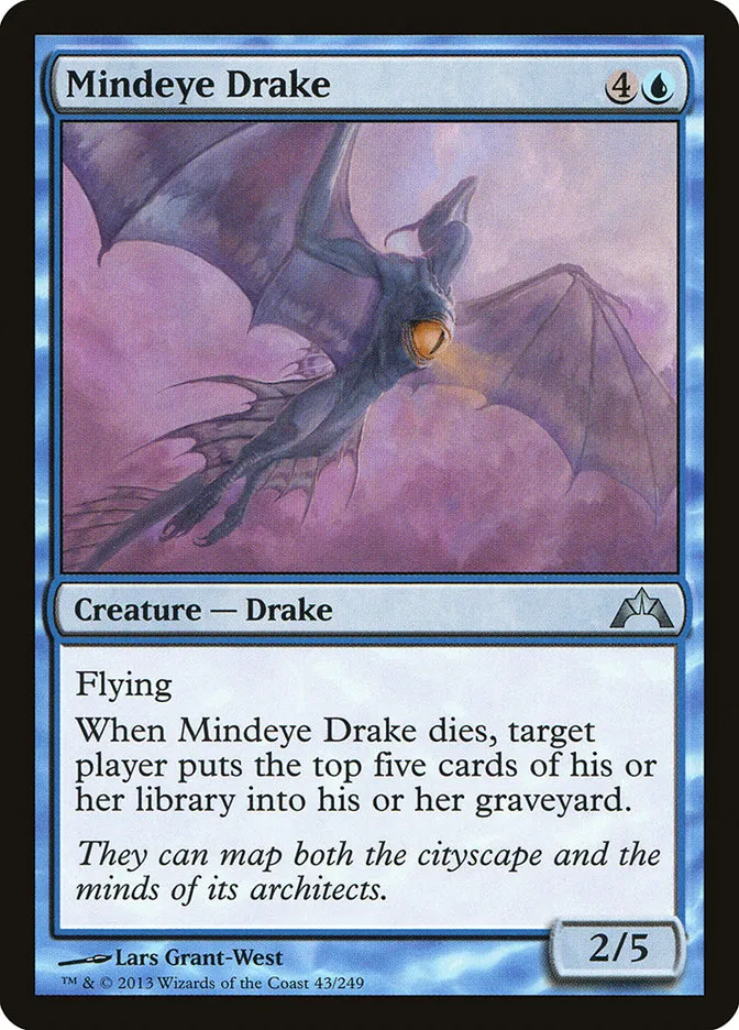 2013 Gatecrash Mindeye Drake uncommon #43 unlisted card image
