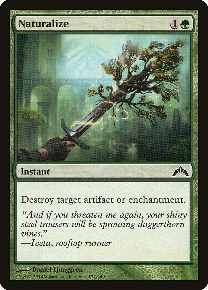 2013 Gatecrash Naturalize common #127 unlisted card image