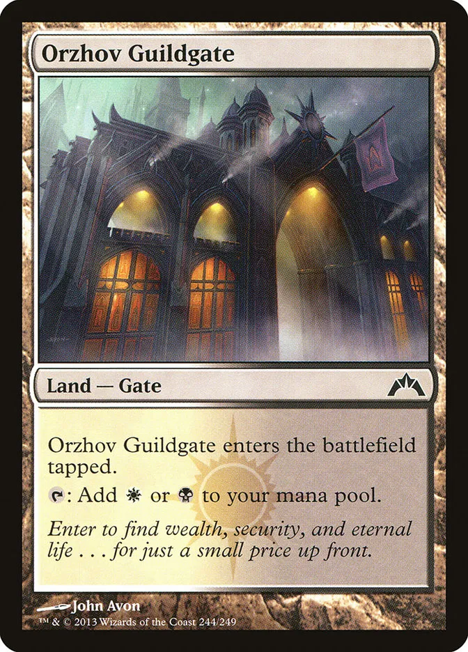 2013 Gatecrash Orzhov Guildgate common #244 unlisted card image