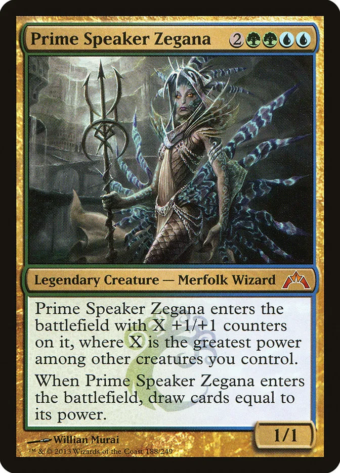 2013 Gatecrash Prime Speaker Zegana mythic #188 unlisted card image