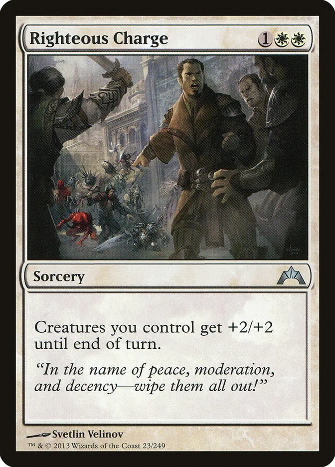 2013 Gatecrash Righteous Charge uncommon #23 unlisted card image