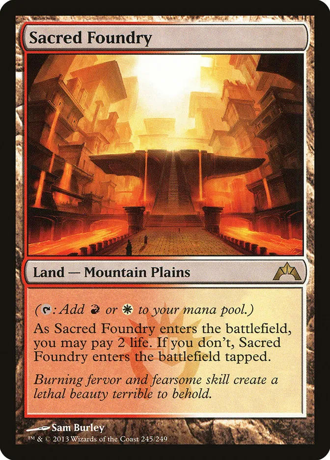 2013 Gatecrash Sacred Foundry rare #245 unlisted card image