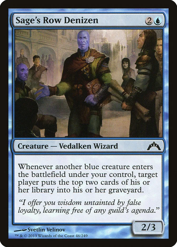 2013 Gatecrash Sage's Row Denizen common #46 unlisted card image