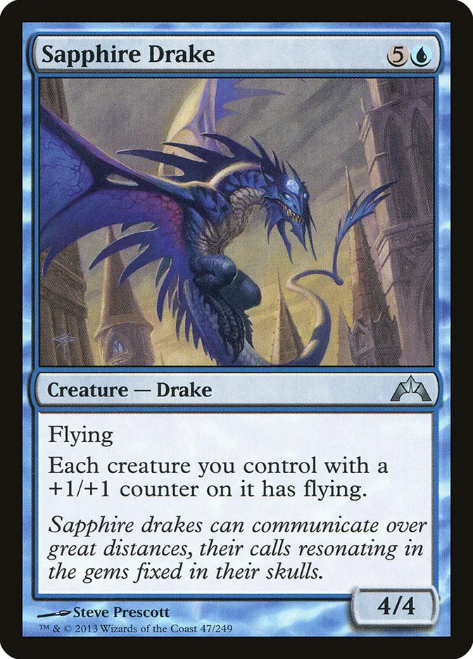 2013 Gatecrash Sapphire Drake uncommon #47 unlisted card image