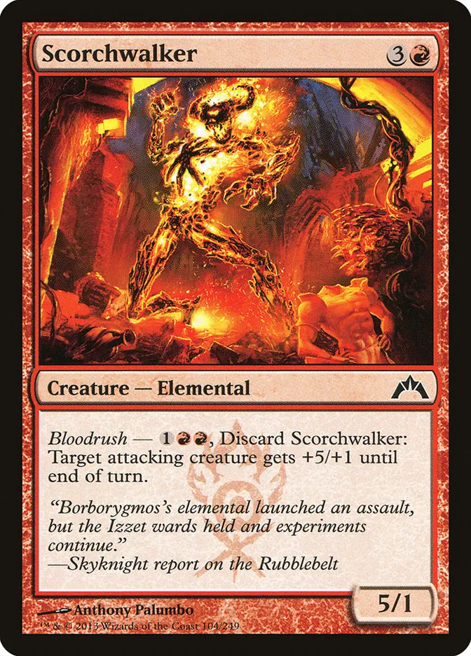 2013 Gatecrash Scorchwalker common #104 unlisted card image