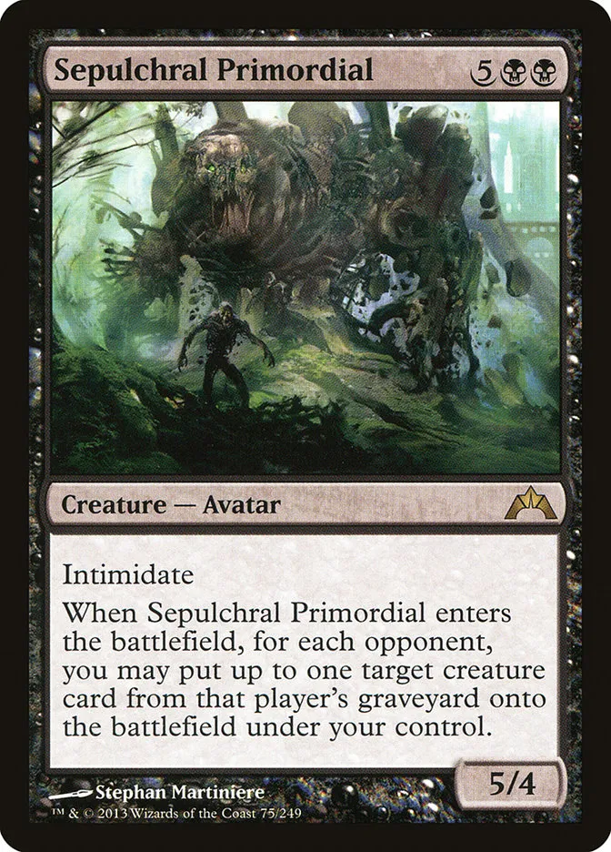 2013 Gatecrash Sepulchral Primordial rare #75 unlisted card image