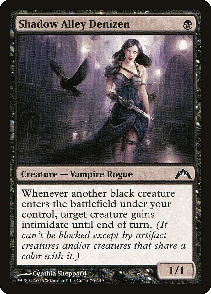 2013 Gatecrash Shadow Alley Denizen common #76 unlisted card image