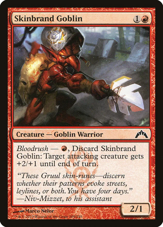 2013 Gatecrash Skinbrand Goblin common #105 unlisted card image